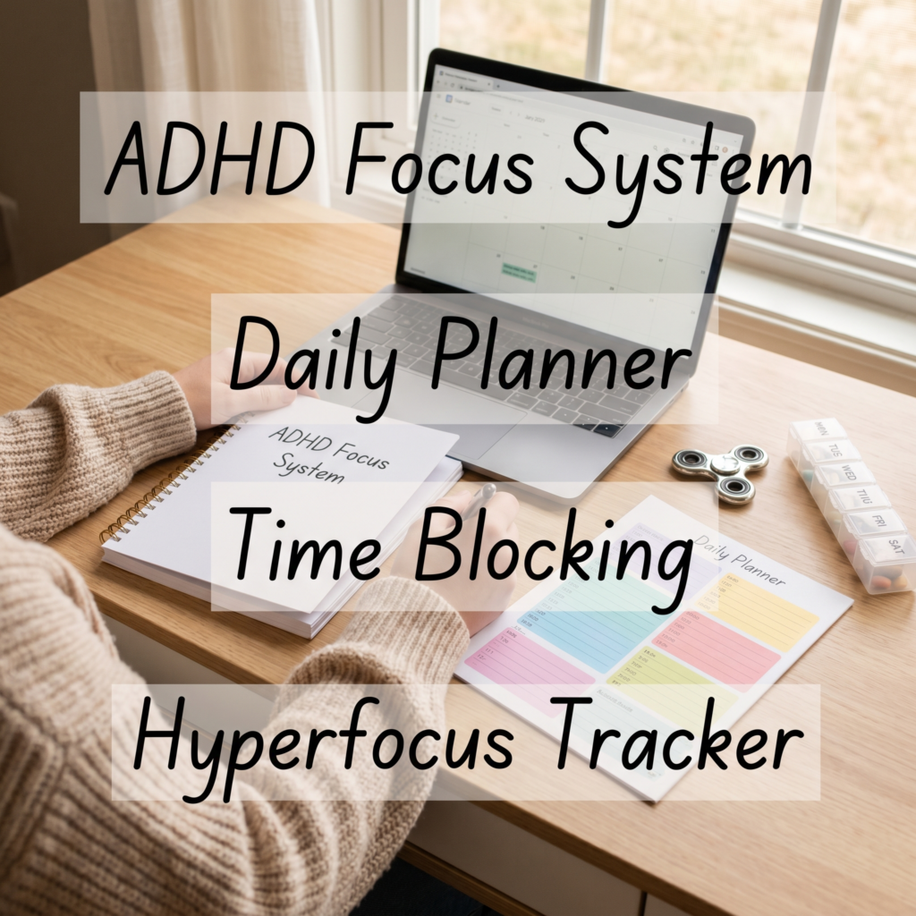 ADHD Volwassenen Focus Systeem Planner Organisatie Concentratie Printbaar A4 PDF PPTX