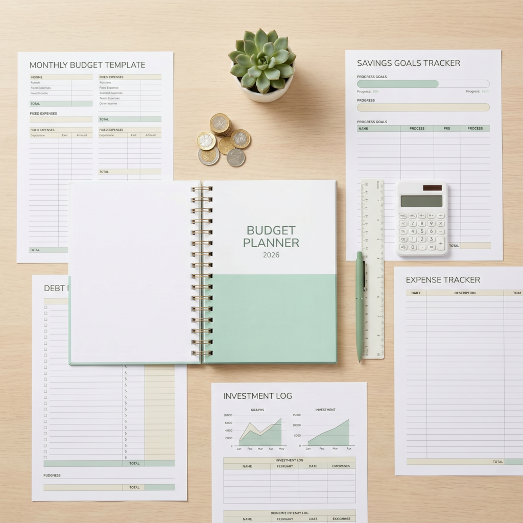 Jong en Verantwoord Budget Planner 2026 Jaarplanner Financieel Overzicht Printbaar A4 PDF PPTX