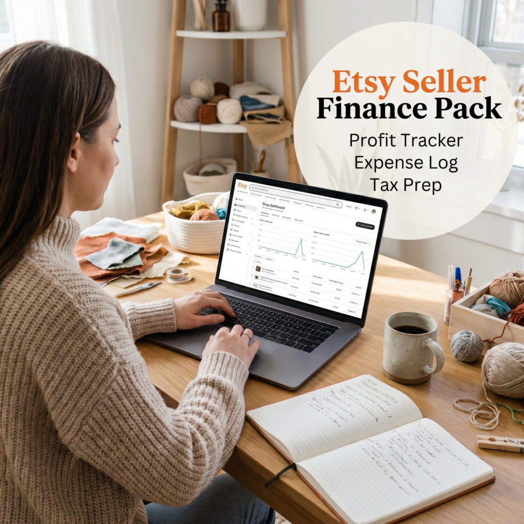Etsy Verkoper Financieel Pakket Winst Uitgaven Belasting Printbaar A4 PDF PPTX